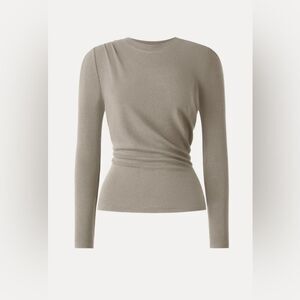 NWT OGL LiteWarm Light Warm Crewneck Tucked Top - Griege Size. 2XL